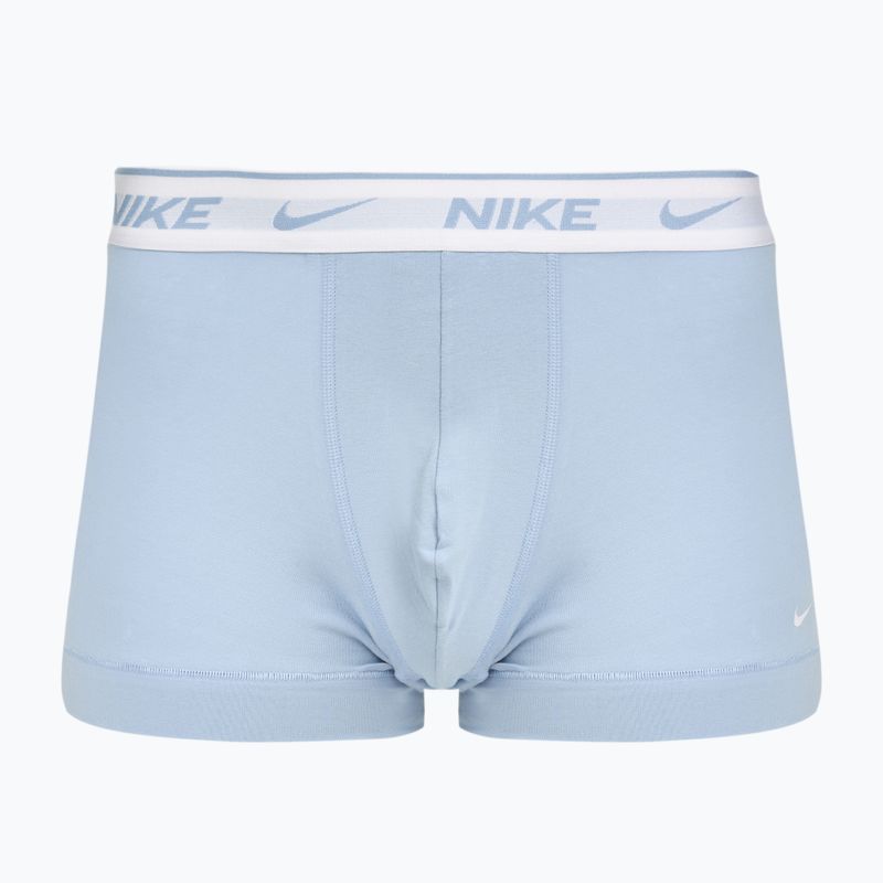 Herren Boxershorts Nike Everyday Cotton Stretch Trunk 3 Paar helles Armeeblau/blaue Kraft/weißer Bund 5