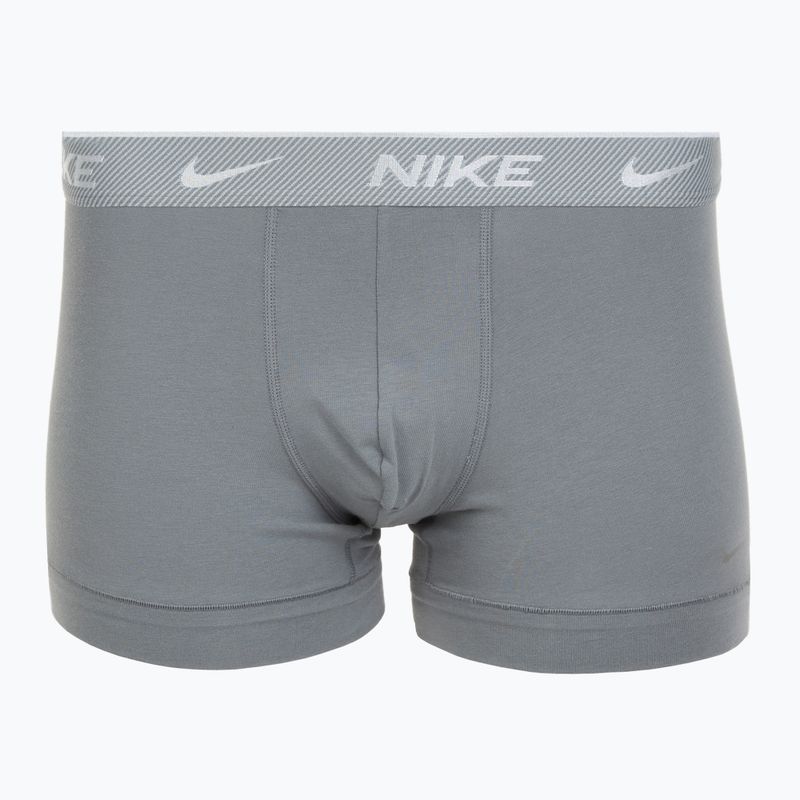 Herren Boxershorts Nike Everyday Cotton Stretch Trunk 3 Paar schwarz/iron game/cool grey Hochglanz texturiert wb 2