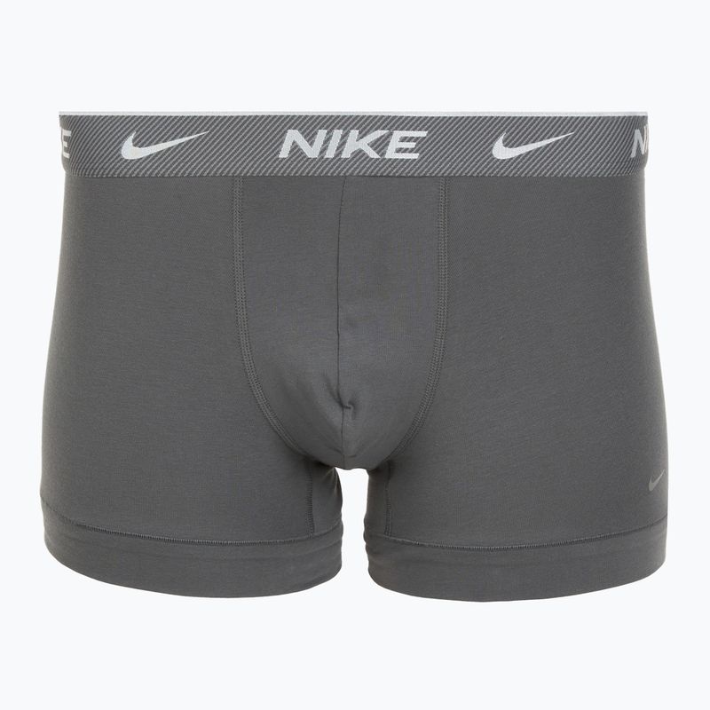 Herren Boxershorts Nike Everyday Cotton Stretch Trunk 3 Paar schwarz/iron game/cool grey Hochglanz texturiert wb 3