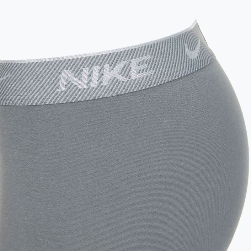 Herren Boxershorts Nike Everyday Cotton Stretch Trunk 3 Paar schwarz/iron game/cool grey Hochglanz texturiert wb 6