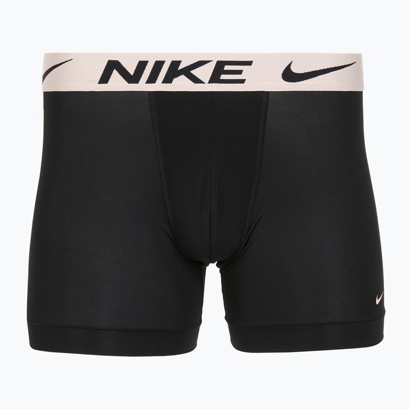Herren Nike Dri-Fit Essential Micro Boxer Brief 3 Paar blk gewaschene Koralle/Olive Aura/Arbtrakt blauer Rand wb 2