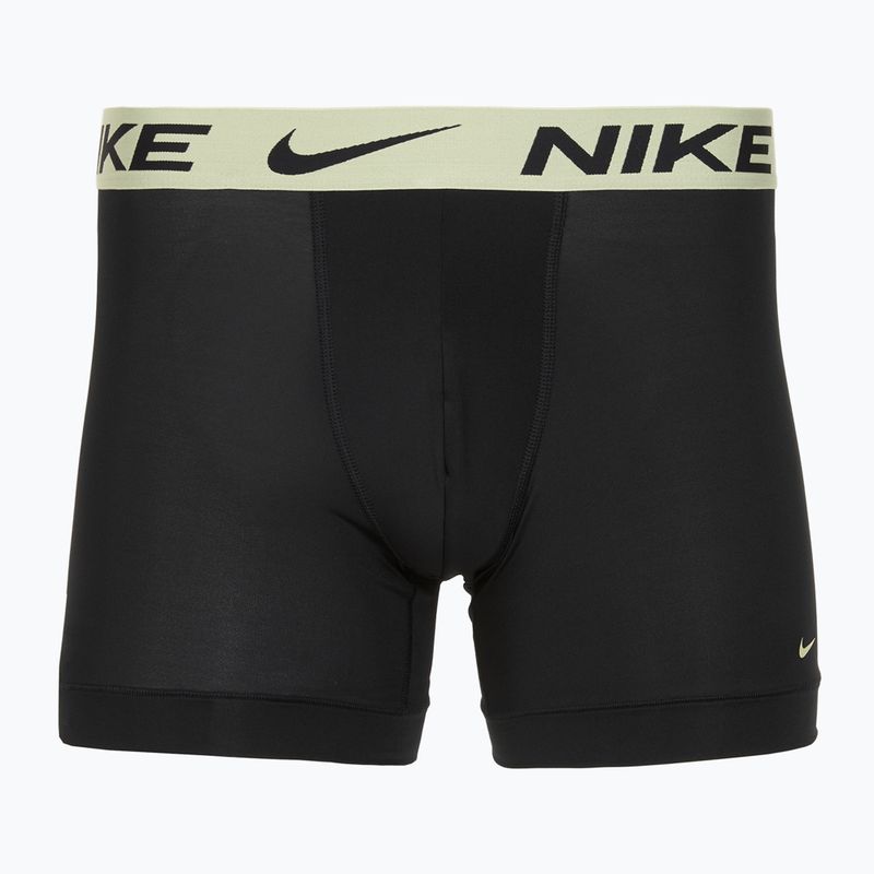 Herren Nike Dri-Fit Essential Micro Boxer Brief 3 Paar blk gewaschene Koralle/Olive Aura/Arbtrakt blauer Rand wb 3