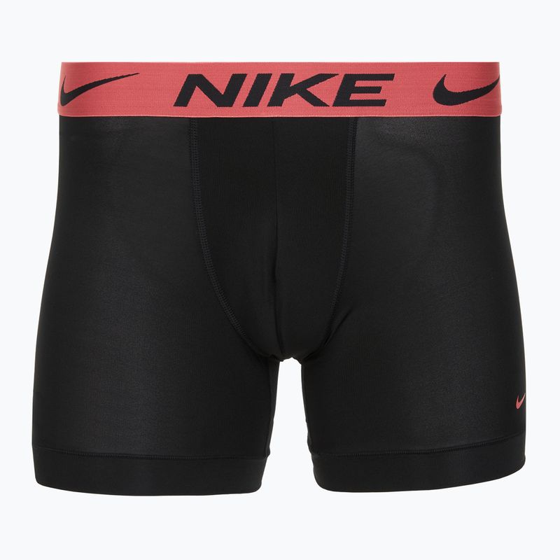 Herren Nike Dri-Fit Essential Micro Boxer Brief 3 Paar blk gewaschene Koralle/Olive Aura/Arbtrakt blauer Rand wb 4