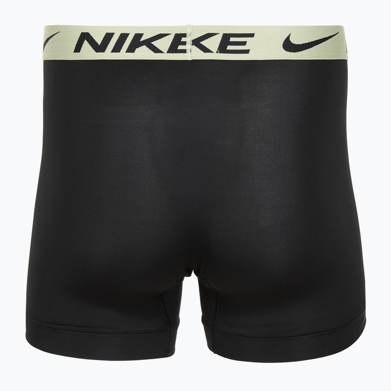 Herren Nike Dri-Fit Essential Micro Boxer Brief 3 Paar blk gewaschene Koralle/Olive Aura/Arbtrakt blauer Rand wb 5
