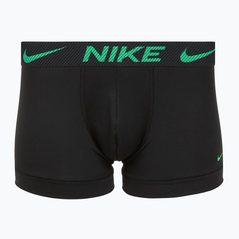 Herren Boxershorts Nike Dri-Fit Essential Micro Trunk 3 Paar schwarzer grüner Schock/wildviolett/schwarzer Text wb 4