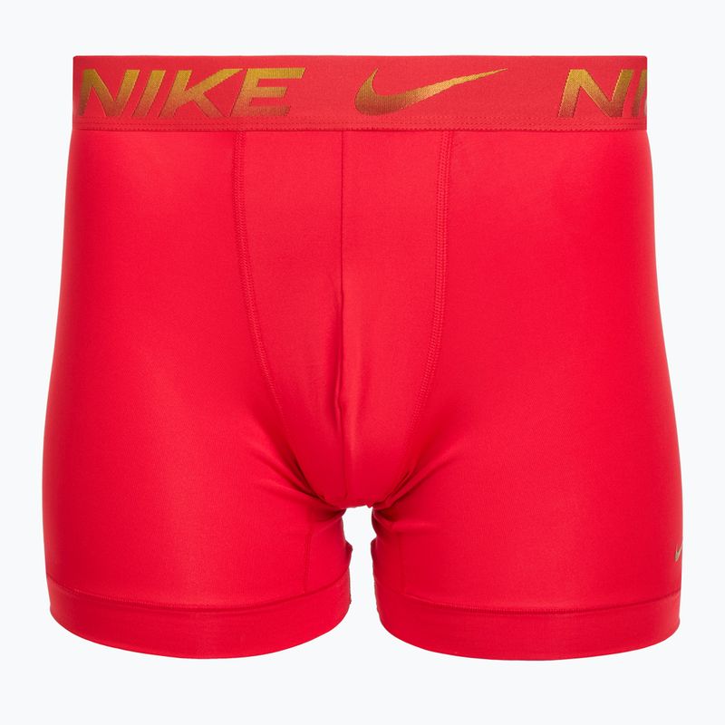 Herren Boxershorts Nike Dri-Fit Essential Micro Boxer Brief 3 Paar university rot/schwarz/schwarz metallic grdient wb 2