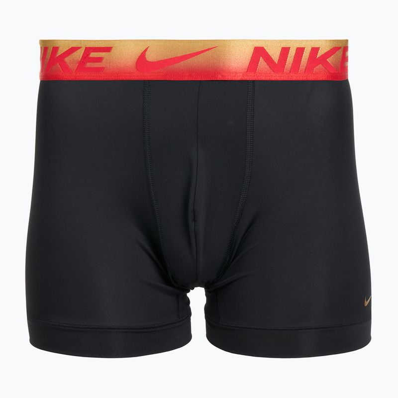 Herren Boxershorts Nike Dri-Fit Essential Micro Boxer Brief 3 Paar university rot/schwarz/schwarz metallic grdient wb 3