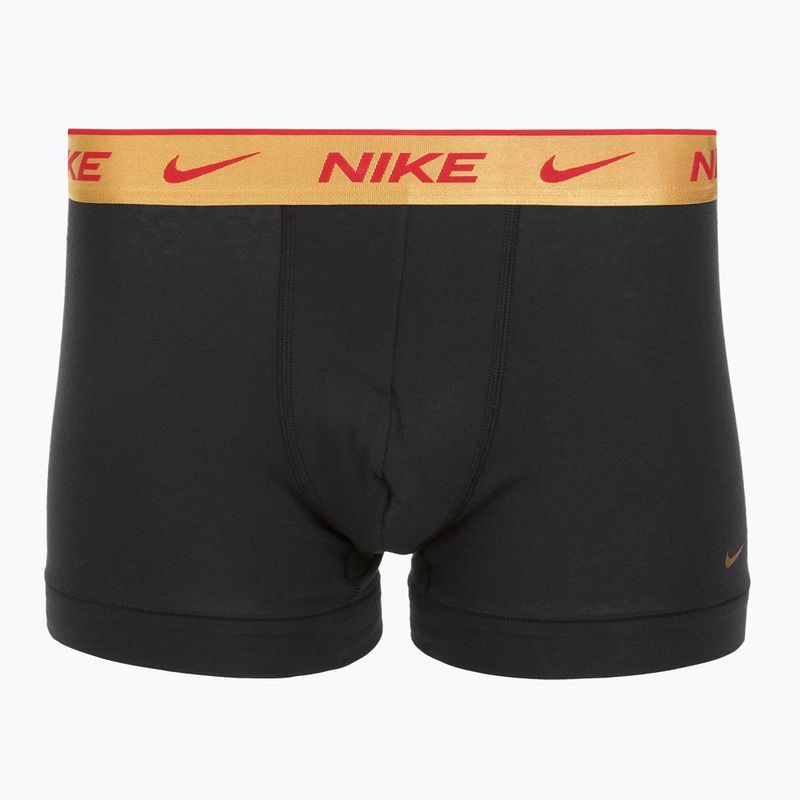 Herren Nike Everyday Cotton Stretch Trunk Boxershorts 3 Paar blk/university rot/weizen gold/schwarz hochglanz wb 2