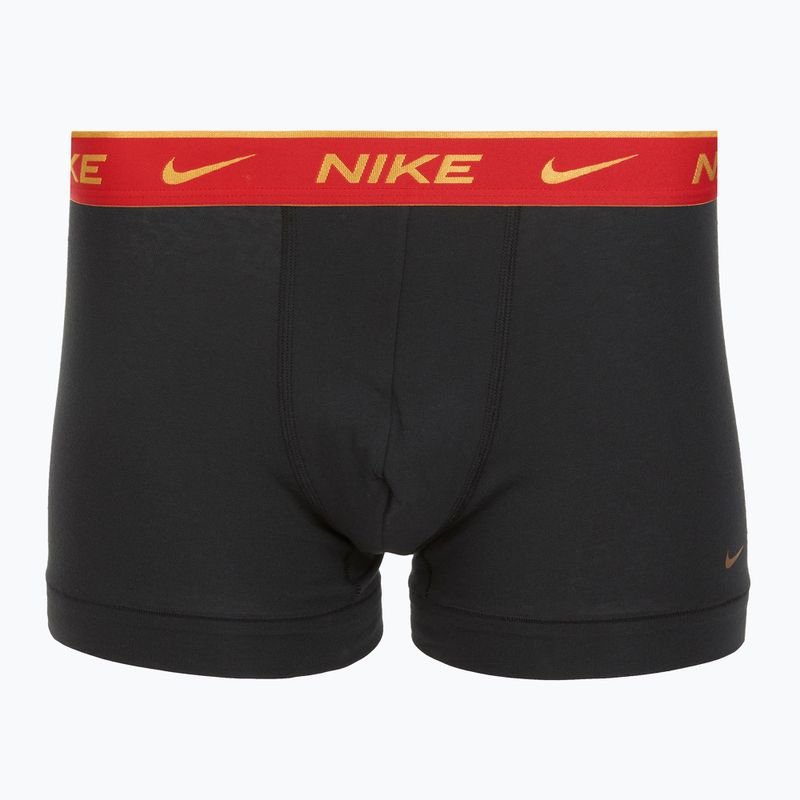 Herren Nike Everyday Cotton Stretch Trunk Boxershorts 3 Paar blk/university rot/weizen gold/schwarz hochglanz wb 3