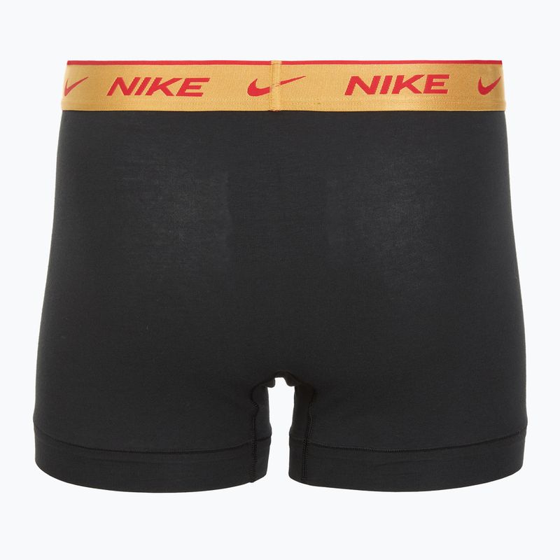 Herren Nike Everyday Cotton Stretch Trunk Boxershorts 3 Paar blk/university rot/weizen gold/schwarz hochglanz wb 5