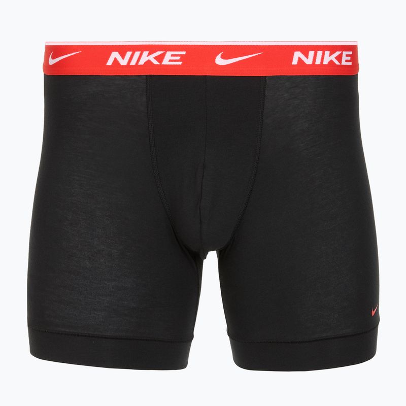 Herren Nike Everyday Cotton Stretch Boxershorts 3 Paar schwarz light crimsn/desrt ocker/schwarzer Bund 3