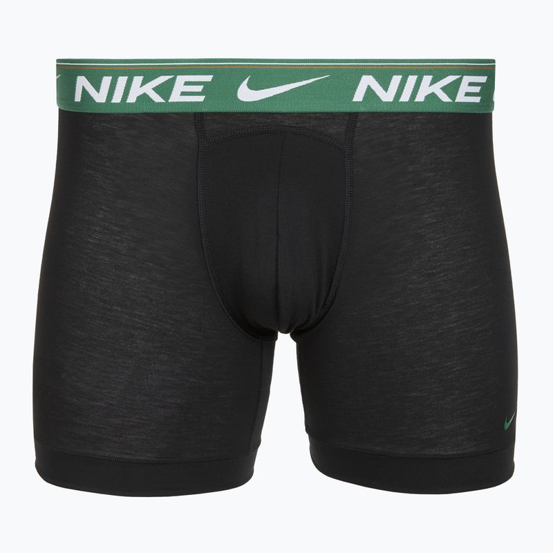 Nike Dri-FIT Ultra Comfort Herren Boxershorts 3 Paar schwarz evrgreen aura/deep night/schwarz waistband 2