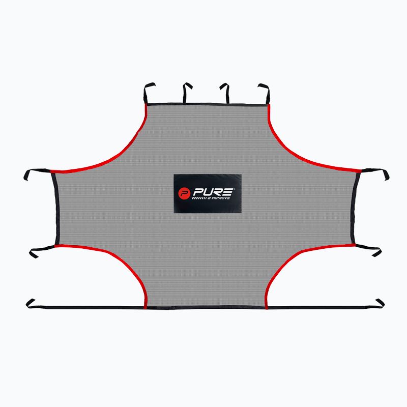 Pure2Improve 3 x 2 m schwarz und rot 2810 Tor-Trainingsplanen