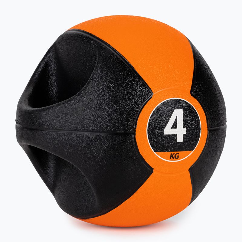 Medizinball mit Griffen 4 kg Pure2Improve orange P2I201990