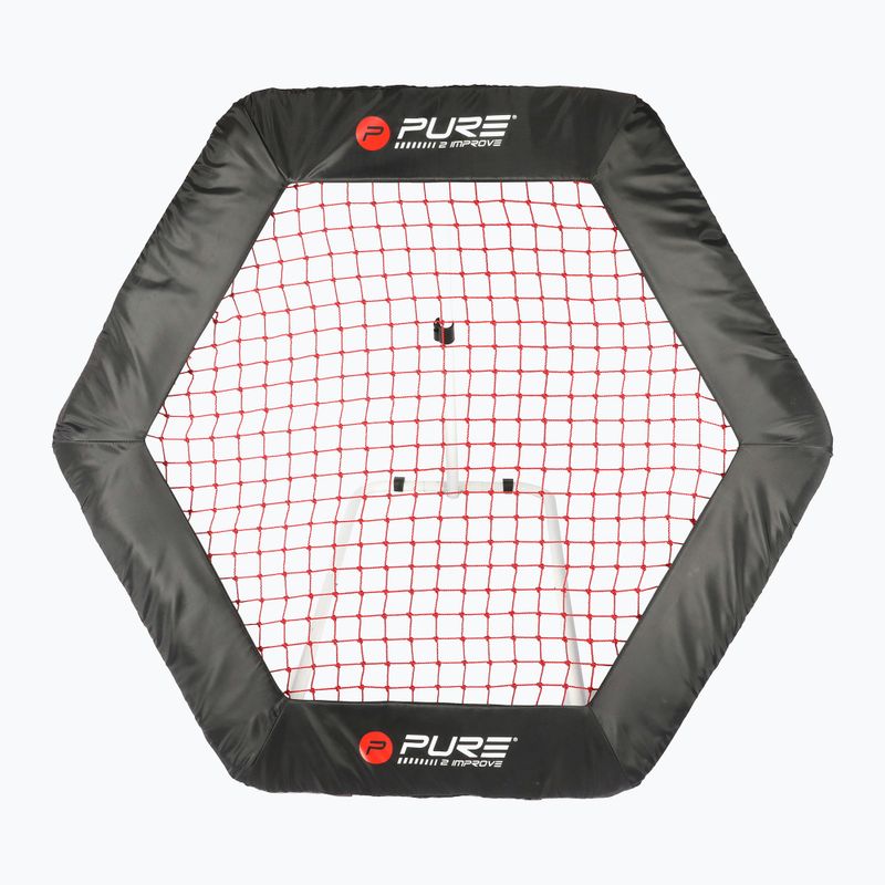 Rebounder Pure2Improve Hexagon schwarz/rot