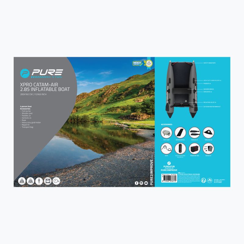 Pure4Fun XPRO Catam-Air 285 4-Personen-Ponton grau P4F150090 3