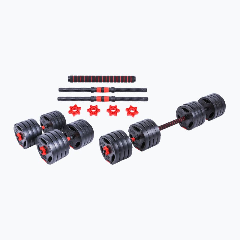 Hybrid Kurzhantel/Langhantel Pure2Improve Hybrid Dumbell/Barbell 4 kg schwarz-rot P2I2236