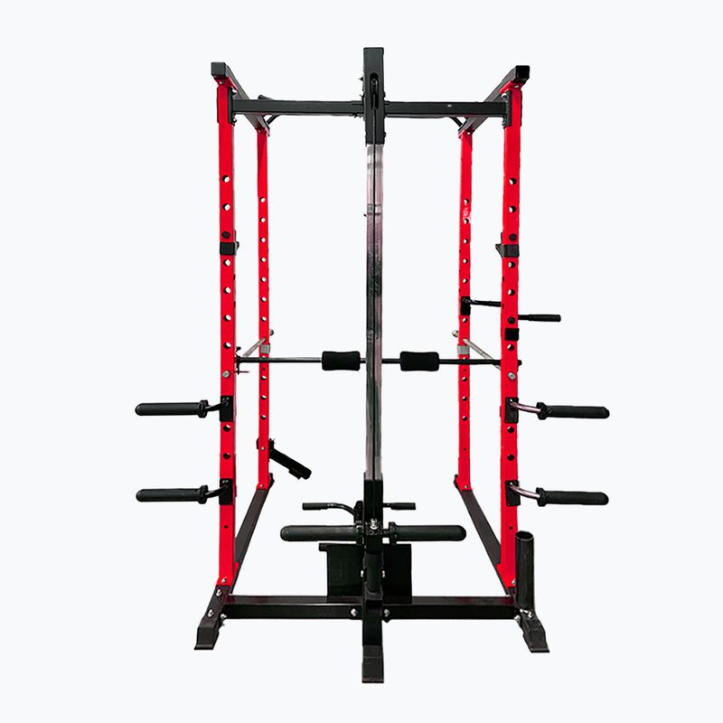 Trainingskäfig Pure2Improve Powerrack rot-schwarz P2I82 4
