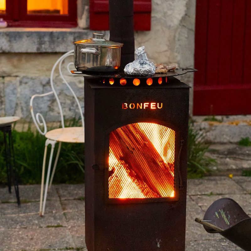 Gartenkamin BonFeu BonCarré black 12