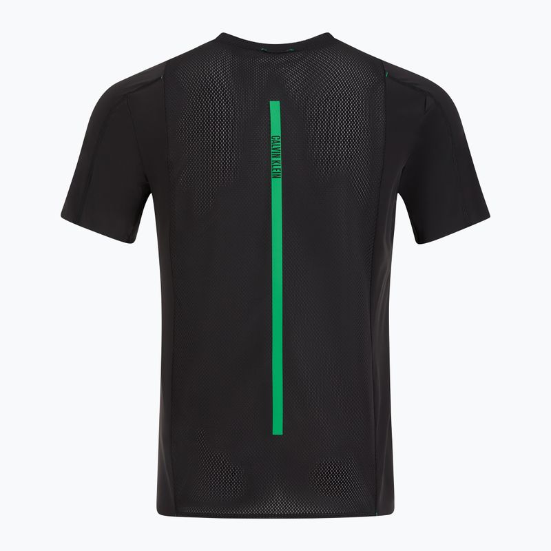 Herren Calvin Klein LVGMS5K188 Baselayer schwarz/blossongrünes Logo-T-Shirt 2