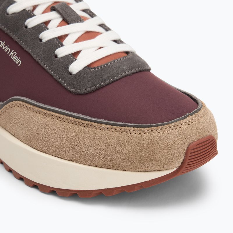 Calvin Klein Herrenschuhe HM0HM01714 Low Top Lace Up Repreve Mix Silver Mink/Vineyard Wine 7