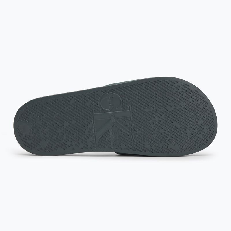 Herren Calvin Klein YM0YM01281 Jelly Mono PU Seaside Aqua/Weiß Flip-Flops 4