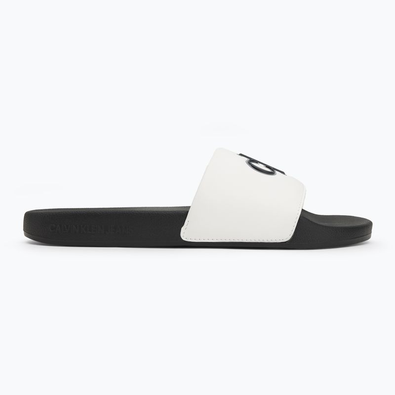 Calvin Klein Herren Flip-Flops YM0YM01281 Jelly Mono PU Bright White/Black 2