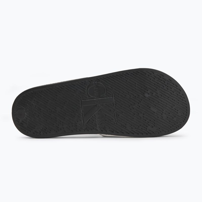 Calvin Klein Herren Flip-Flops YM0YM01281 Jelly Mono PU Bright White/Black 4