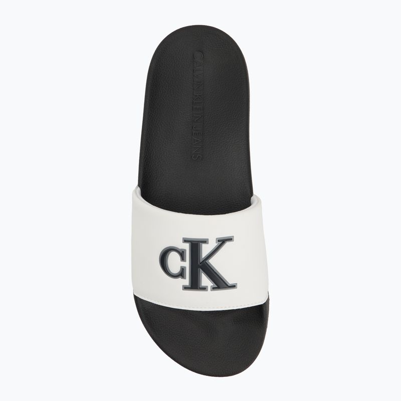 Calvin Klein Herren Flip-Flops YM0YM01281 Jelly Mono PU Bright White/Black 5