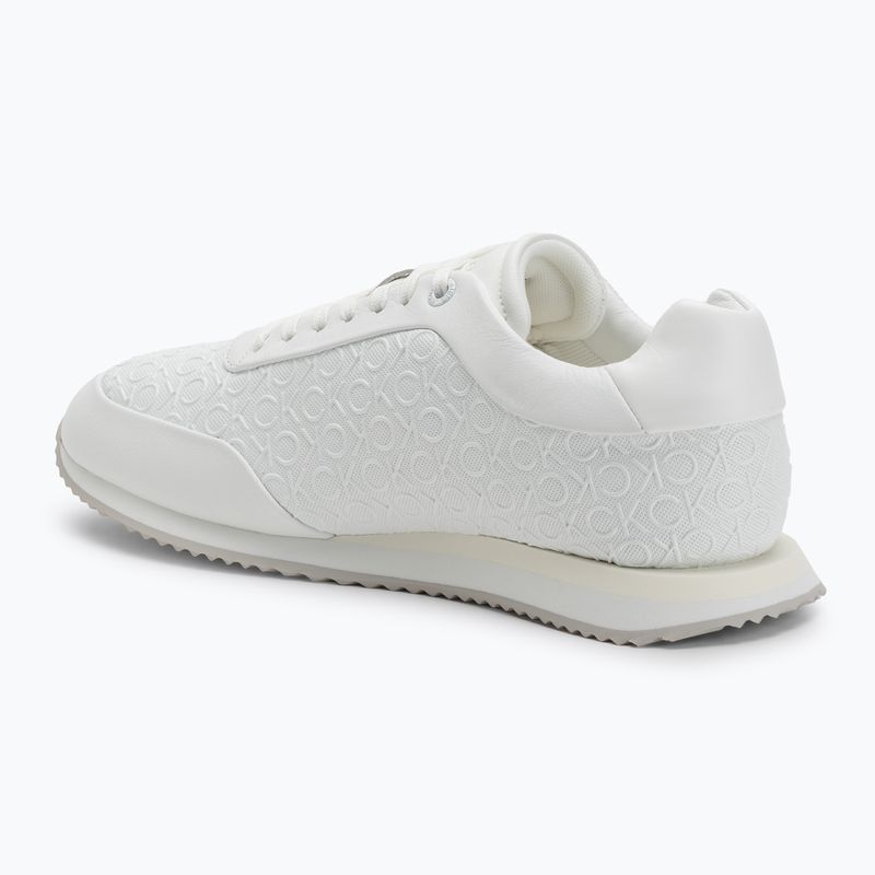 Calvin Klein Damen Schuhe HW0HW02574 Runner Lace Up Mono Pu Triple Bright White 3