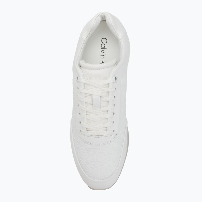 Calvin Klein Damen Schuhe HW0HW02574 Runner Lace Up Mono Pu Triple Bright White 5