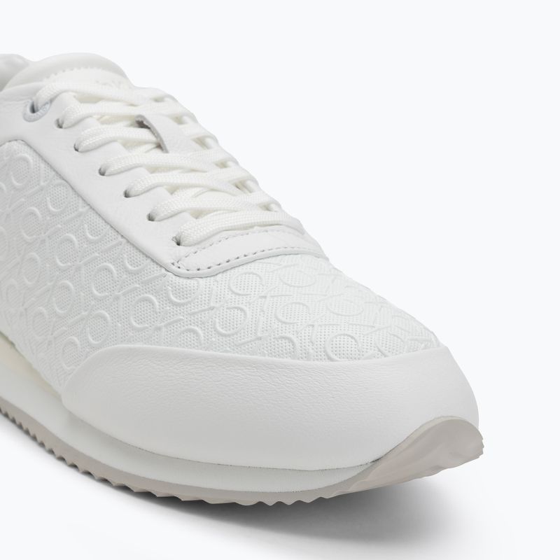 Calvin Klein Damen Schuhe HW0HW02574 Runner Lace Up Mono Pu Triple Bright White 7
