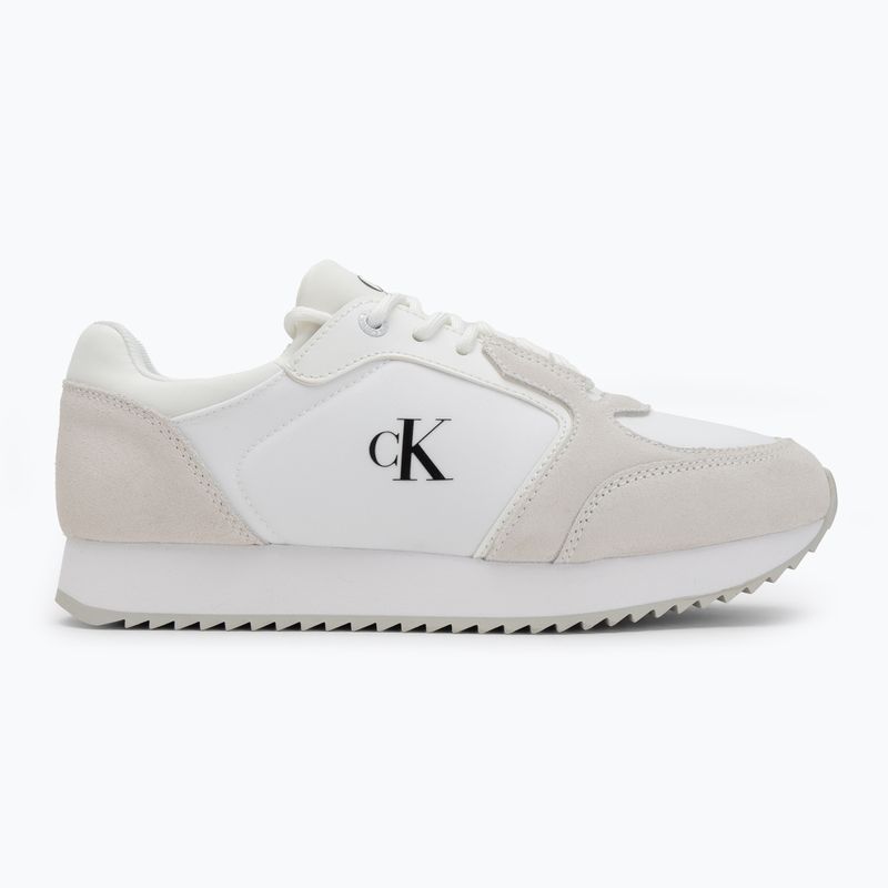 Calvin Klein Damenschuhe YW0YW01644 Runner Laceup Sock Mg Nylon Mix Bright White/Black 2