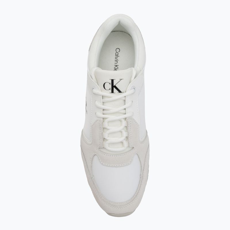 Calvin Klein Damenschuhe YW0YW01644 Runner Laceup Sock Mg Nylon Mix Bright White/Black 5