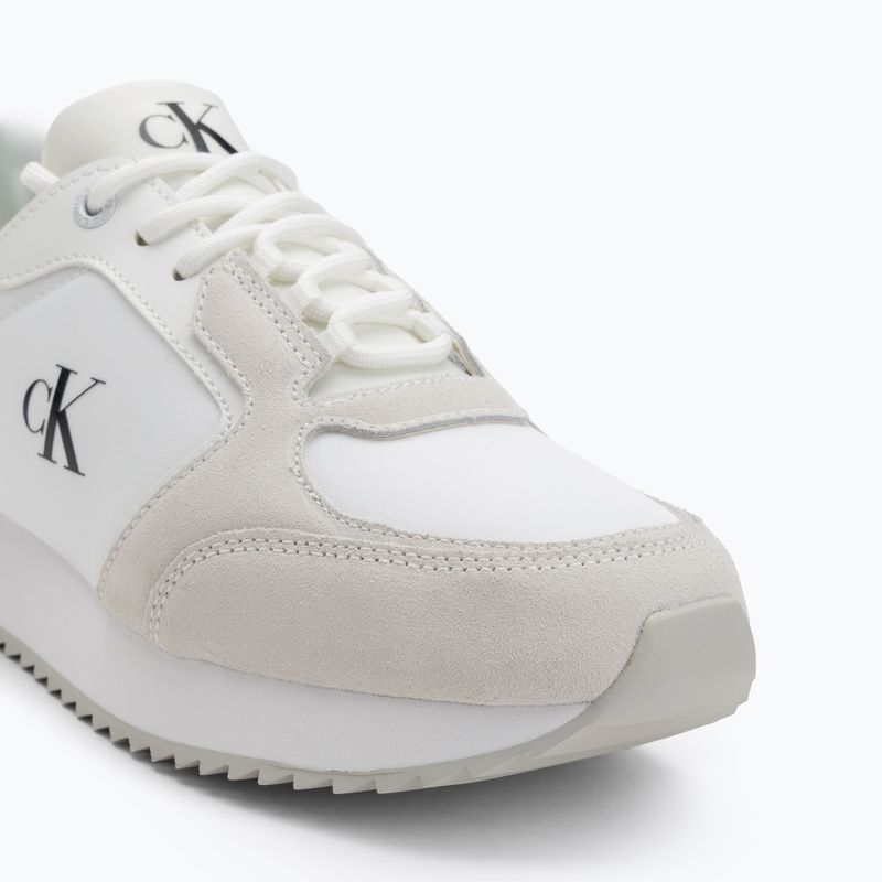 Calvin Klein Damenschuhe YW0YW01644 Runner Laceup Sock Mg Nylon Mix Bright White/Black 7