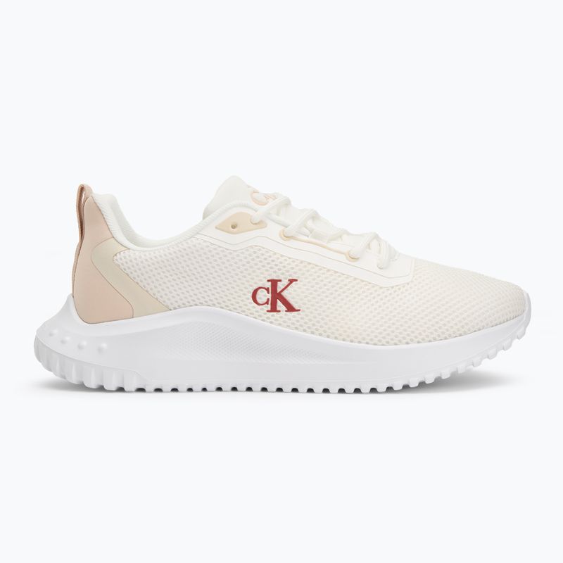 Calvin Klein Damen Schuhe YW0YW01851 Eva Runner L-Up Mix Mesh Logo Ck hell weiß/schwarz 2