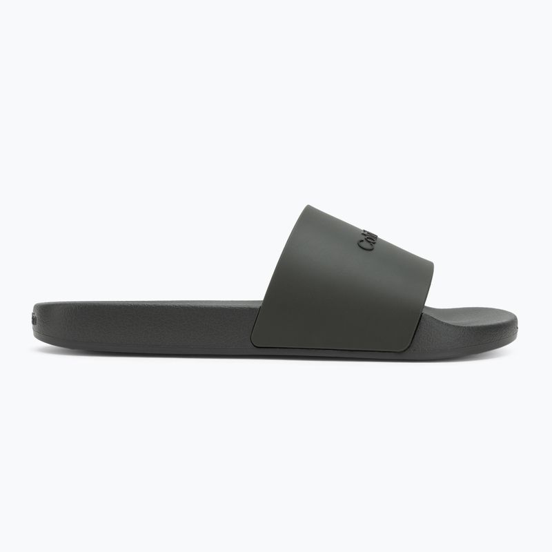 Calvin Klein Herren Flip-Flops HM0HM00455 Pool Slide Rubber dark olive 2