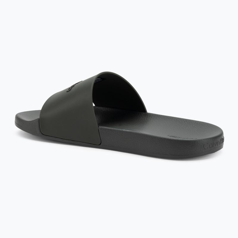 Calvin Klein Herren Flip-Flops HM0HM00455 Pool Slide Rubber dark olive 3