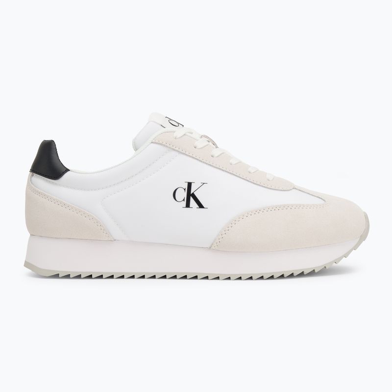 Calvin Klein Herrenschuhe YM0YM01325 Retro Runner Lace Up Ny-Su Bright White/Black 2