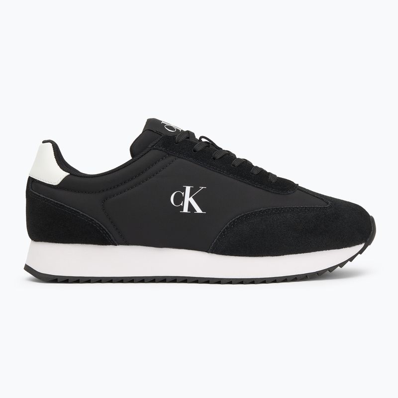 Calvin Klein Herrenschuhe YM0YM01325 Retro Runner Lace Up Ny-Su Schwarz/Weiß 2