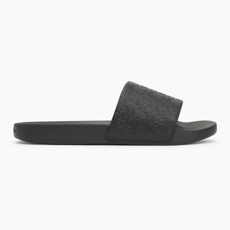 Calvin Klein Damen Flip Flops HW0HW02541 Pool Rutsche Mono Ck Schwarz 2