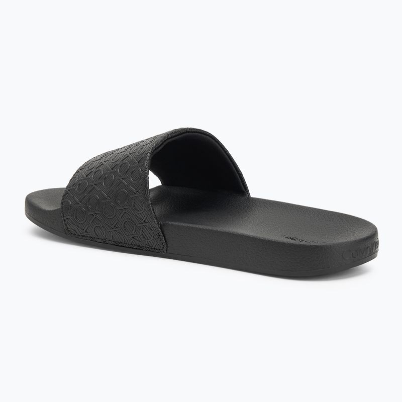Calvin Klein Damen Flip Flops HW0HW02541 Pool Rutsche Mono Ck Schwarz 3