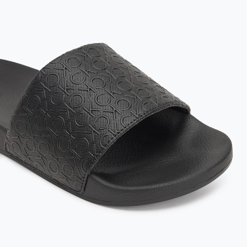 Calvin Klein Damen Flip Flops HW0HW02541 Pool Rutsche Mono Ck Schwarz 7