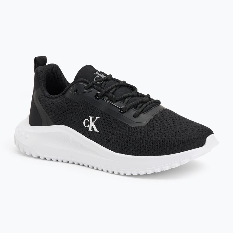 Calvin Klein Herrenschuhe YM0YM01285 Hike Runner Mix Mesh Schwarz/Weiß