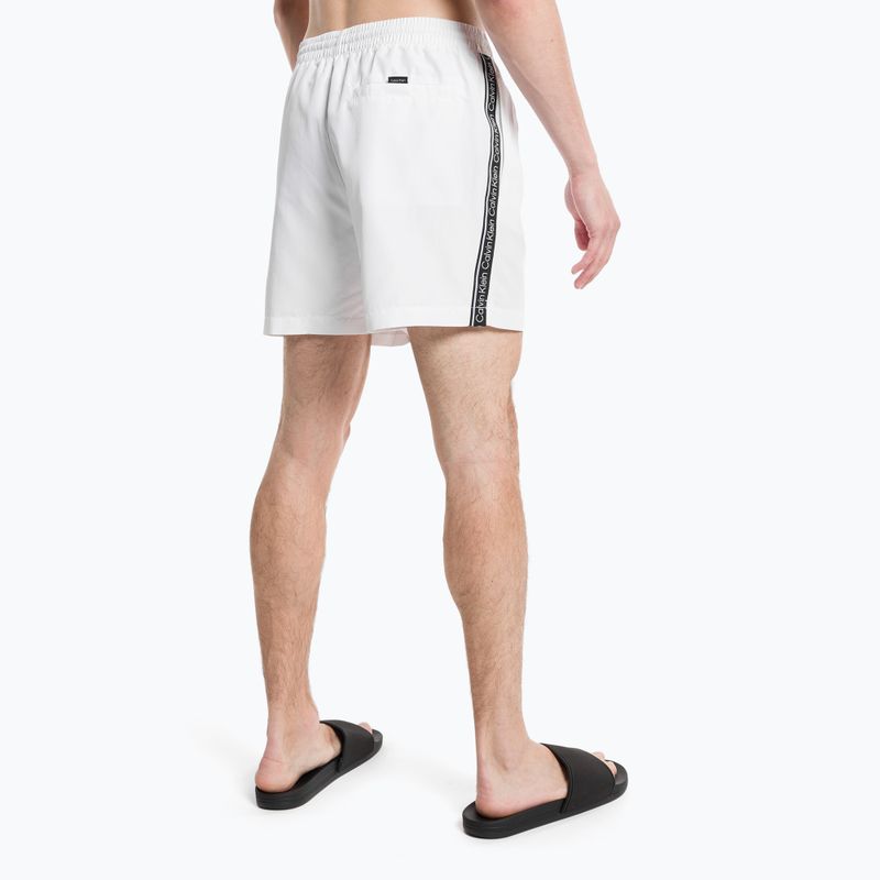 Calvin Klein Medium Herren Badeshorts mit Kordelzug weiß 5