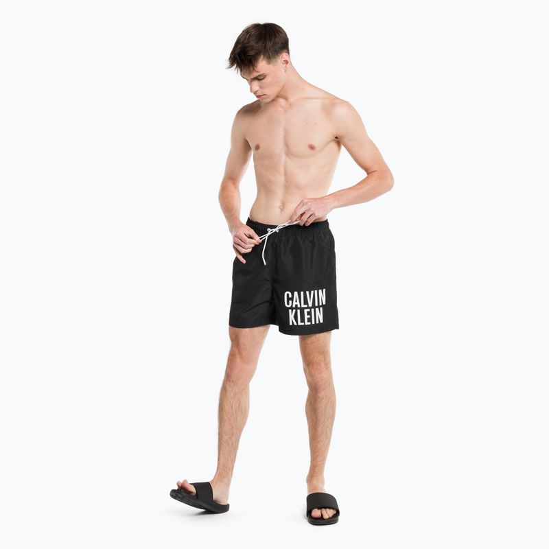 Calvin Klein Medium Herren Badeshorts mit Kordelzug schwarz