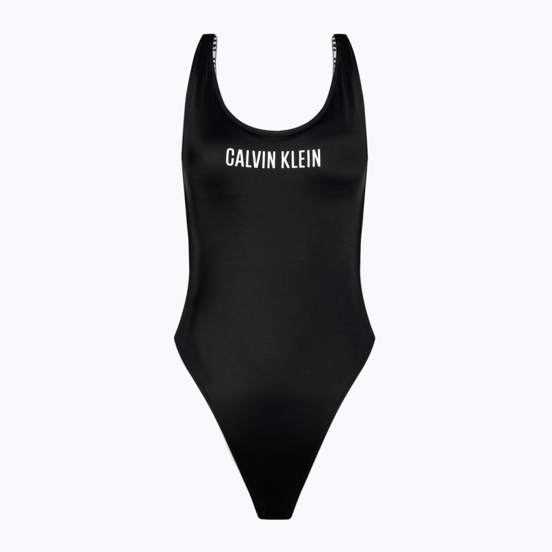 Calvin Klein Scoop Back One Piece Badeanzug für Frauen Schwarz