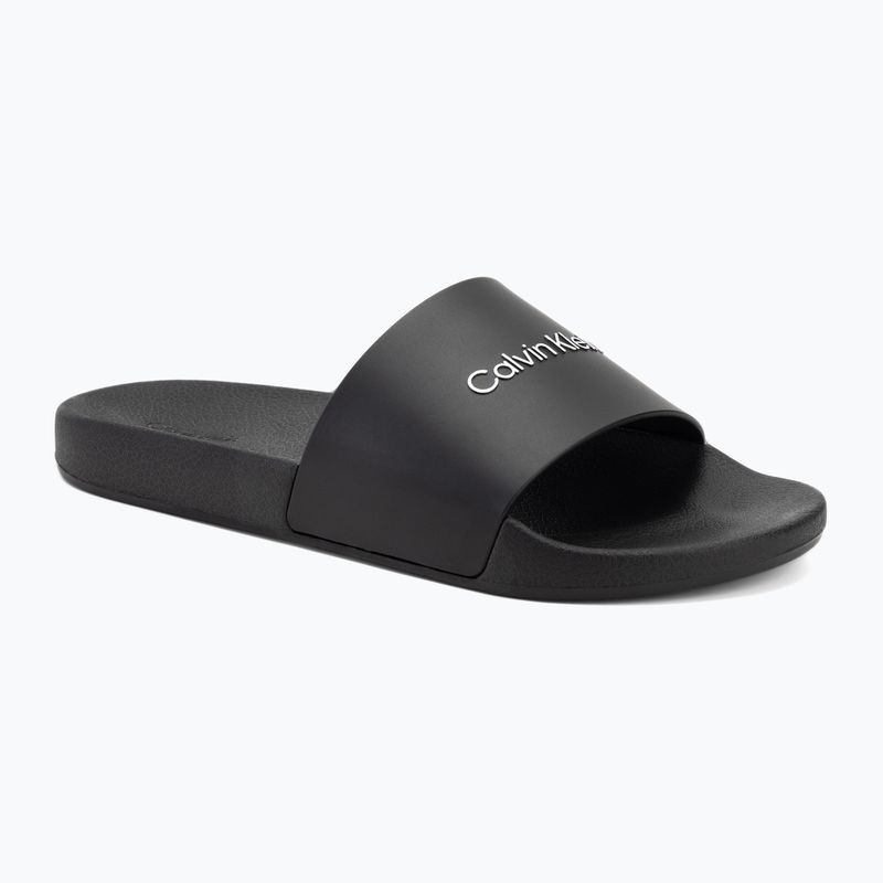 Calvin Klein Herren Flip-Flops HM0HM00455 Pool Slide Rubber schwarz