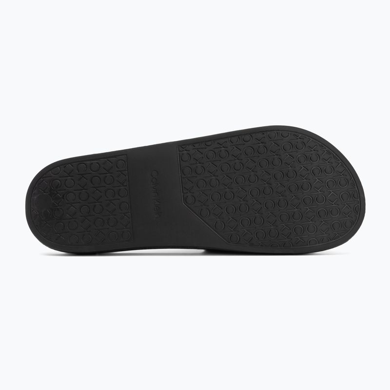 Calvin Klein Herren Flip-Flops HM0HM00455 Pool Slide Rubber schwarz 4