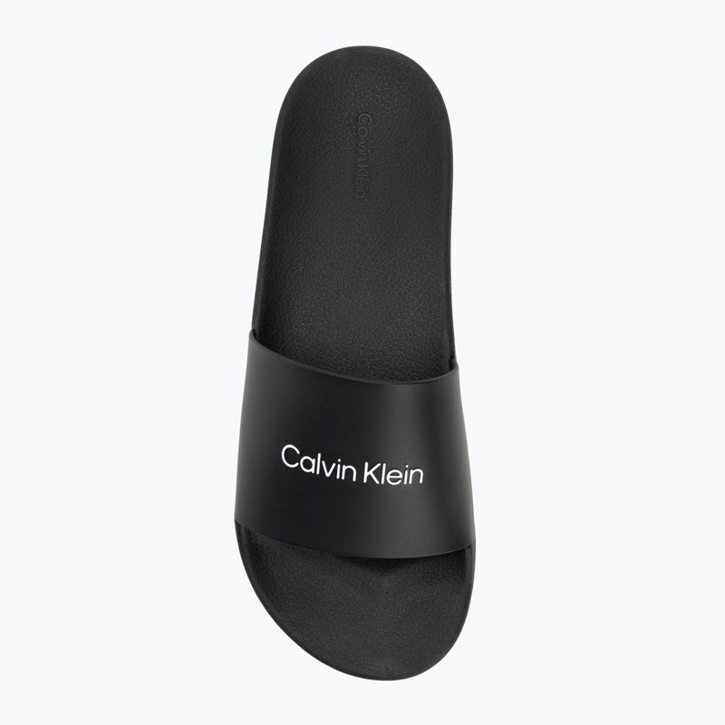 Calvin Klein Herren Flip-Flops HM0HM00455 Pool Slide Rubber schwarz 5